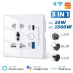 Single Socket With Usb Type C Fast Charge Universal - Image 2