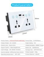 Universal Dual Wall Socket with USB Type-C - Image 2