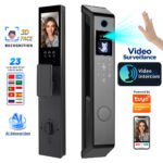 AI palm vein and face recognition smart door lock